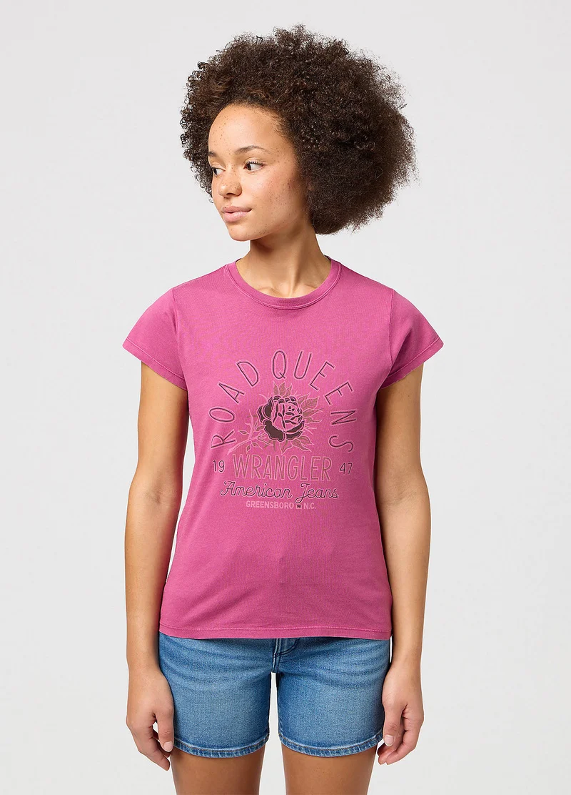 Wrangler Shrunken Band Tee Violet Quartz