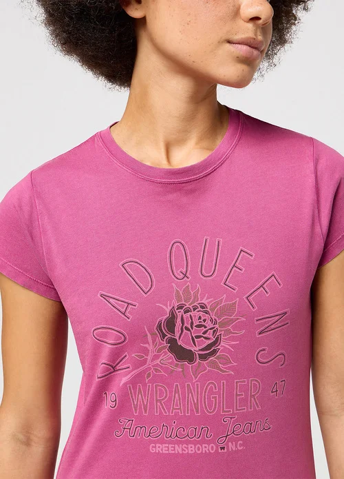 Wrangler Shrunken Band Tee Violet Quartz