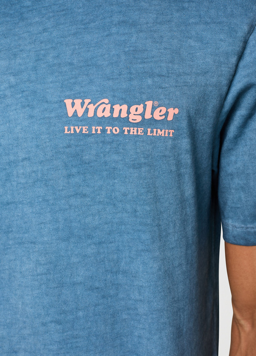 Wrangler Graphic Tee Dark Denim - 112352701