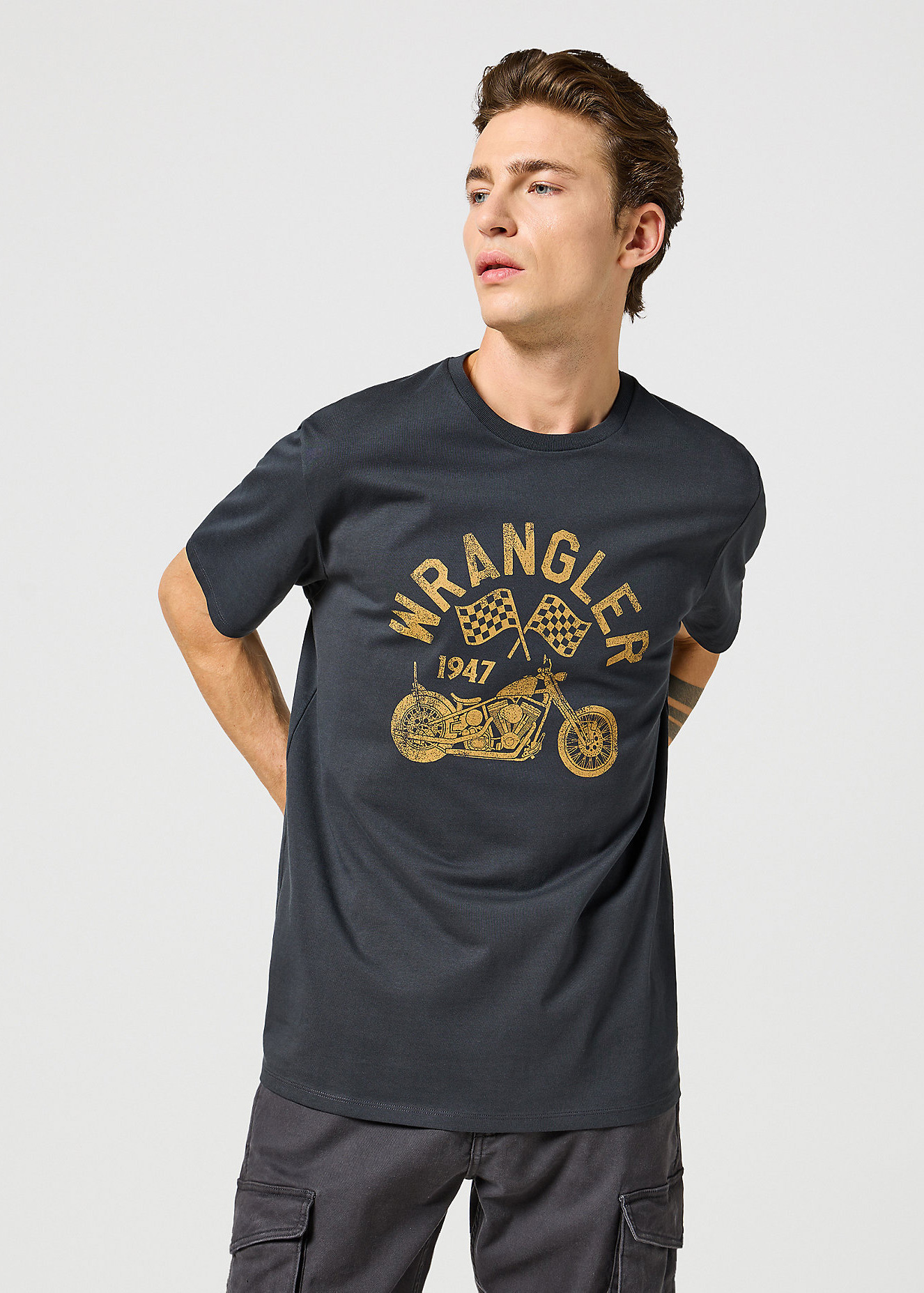 Wrangler Americana Tee Faded Black - 112357376