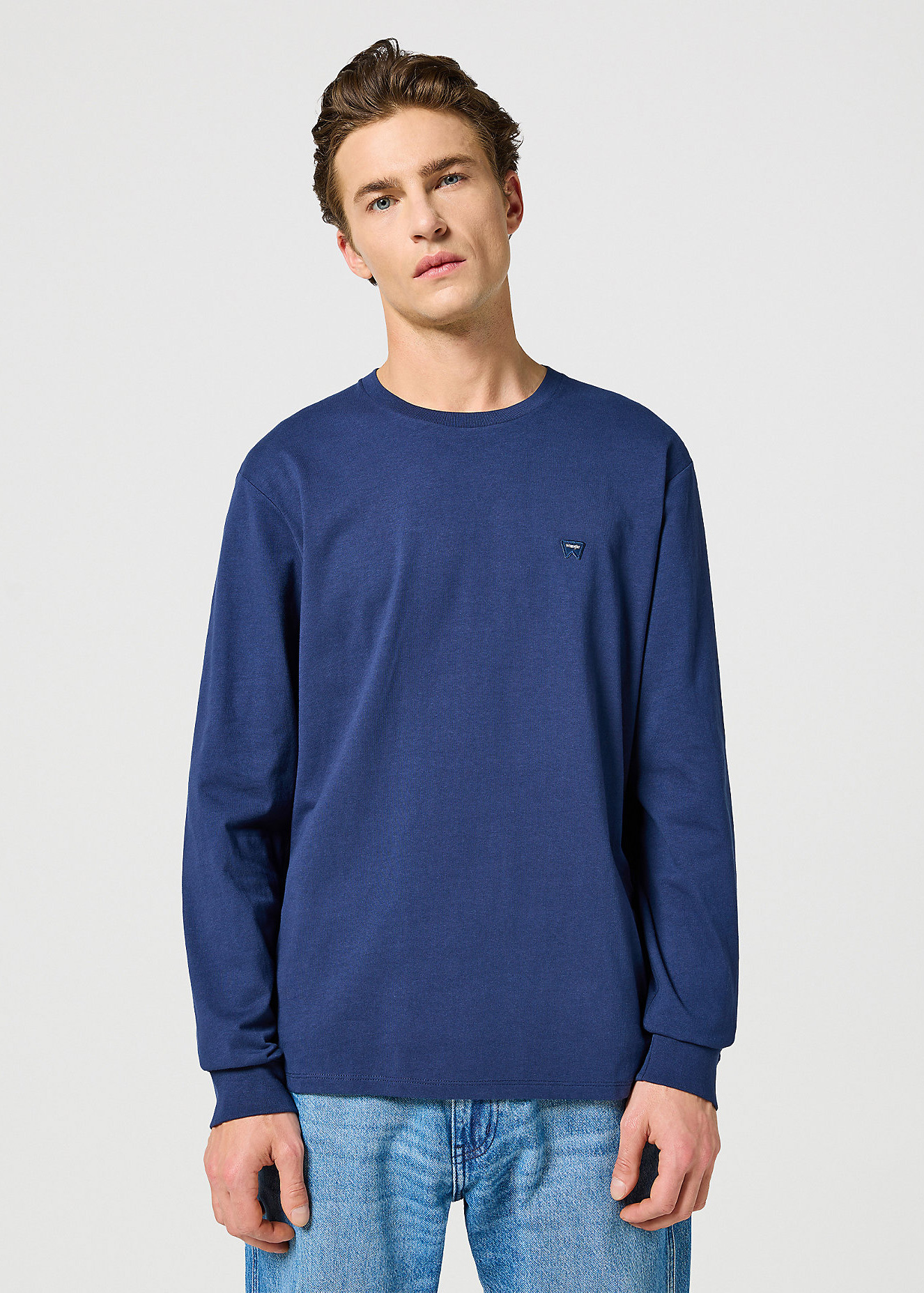 Wrangler Long Sleeve Sign Off Tee Navy - 112357362