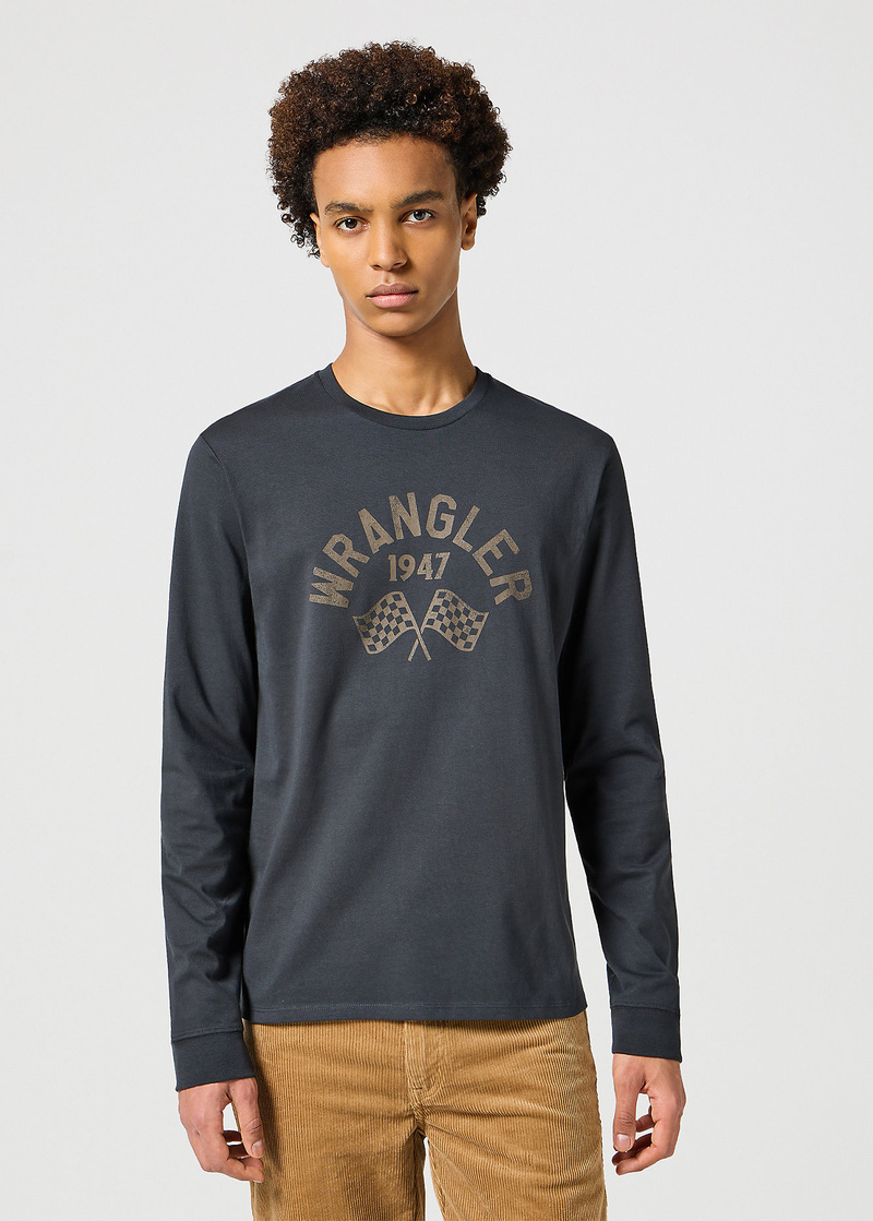 Wrangler Long Sleeve Graphic Tee Faded Black - 112357355