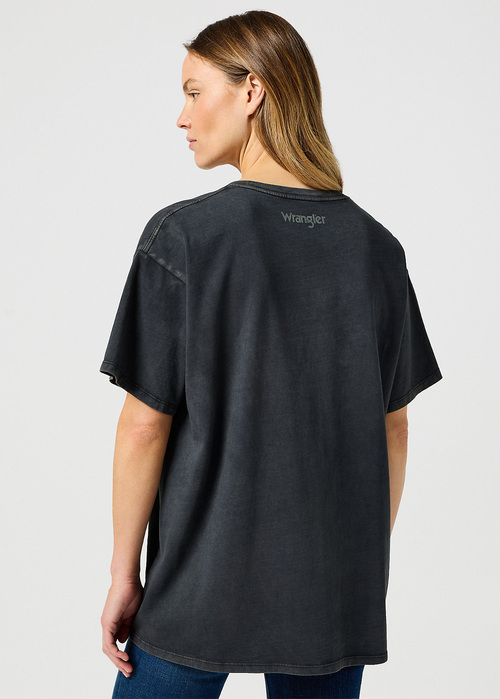 Wrangler Oversized Tee Faded Black - 112356445