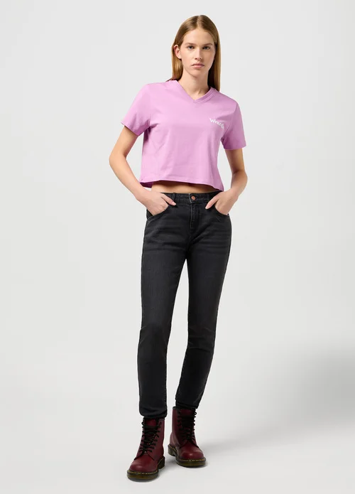 Wrangler V Neck Tee Smokey Grape