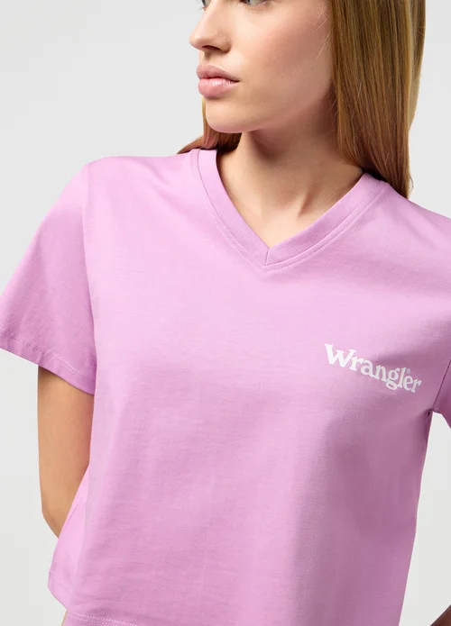 Wrangler V Neck Tee Smokey Grape