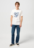 Wrangler Americana Tee Born In Usa Worn White - 112350723