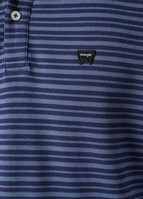 Lee Stripe Polo Navy - 112351395