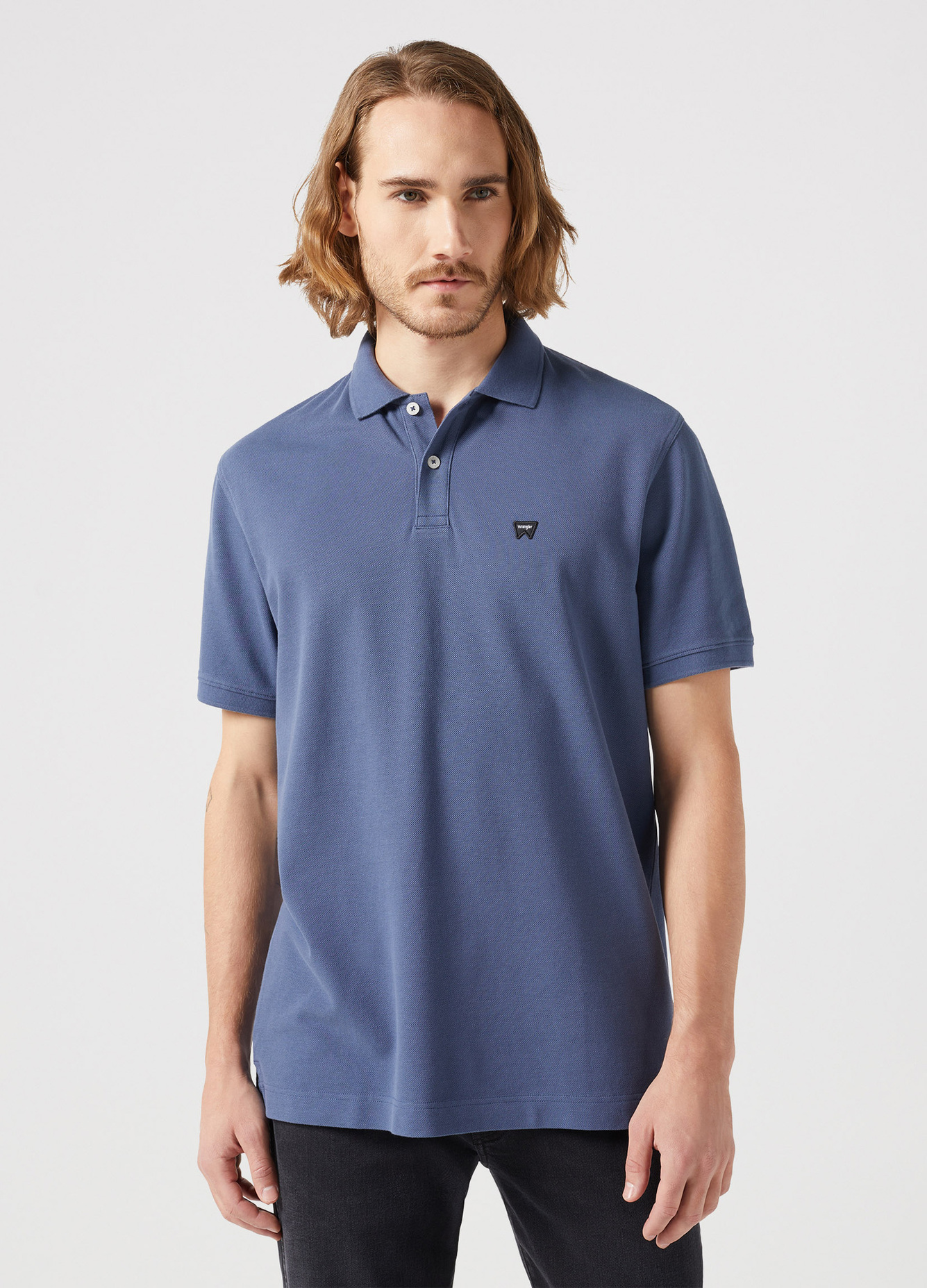 Wrangler Short Sleeve Polo Tee Vintage Indigo - 112350460