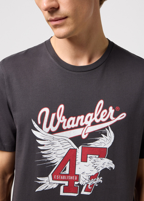 Wrangler Americana Tee Washed Black - 112350455