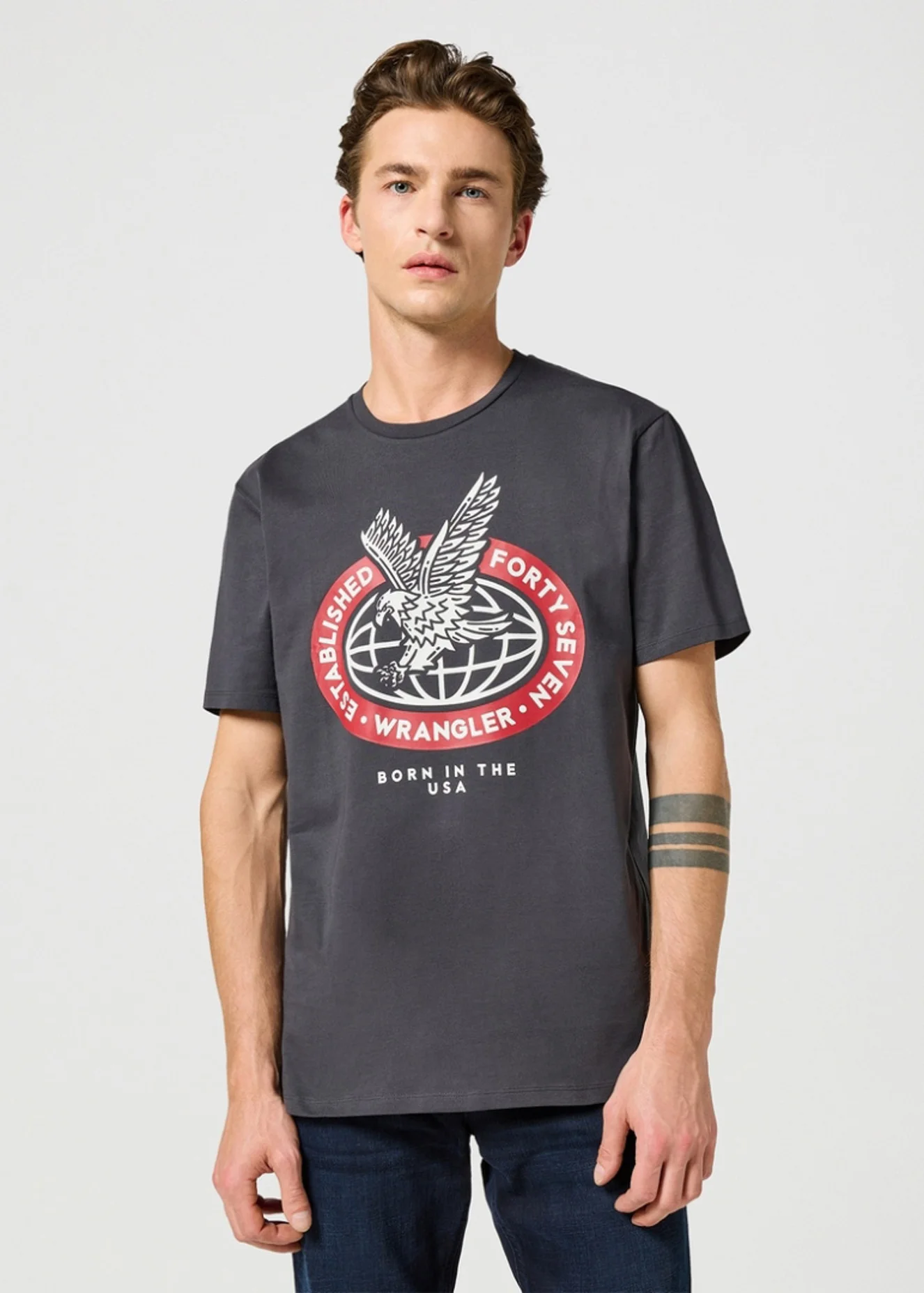 Wrangler Americana Tee Faded Black