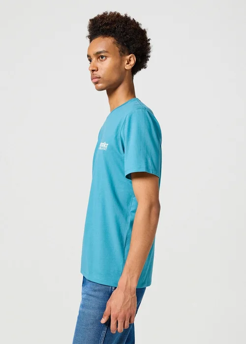 Wrangler Logo Tee Storm Blue