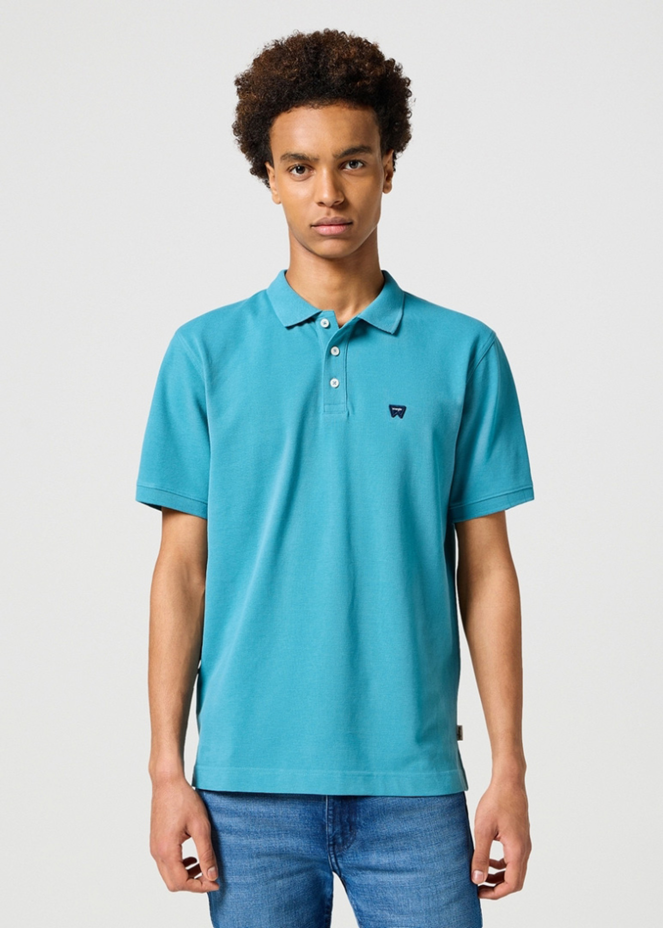 Wrangler Short Sleeve Polo Tee Storm Blue - 112355056