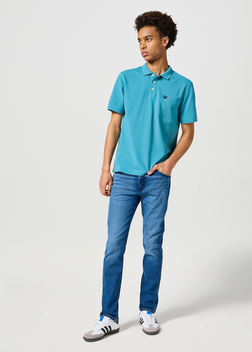 Wrangler Short Sleeve Polo Tee Storm Blue - 112355056