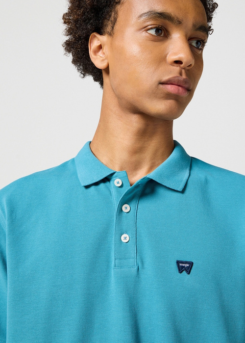 Wrangler Short Sleeve Polo Tee Storm Blue - 112355056