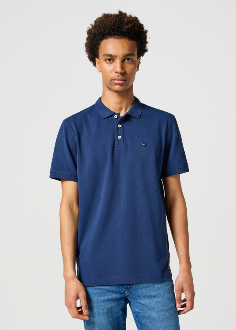 Wrangler Short Sleeve Polo Tee Navy - 112355072