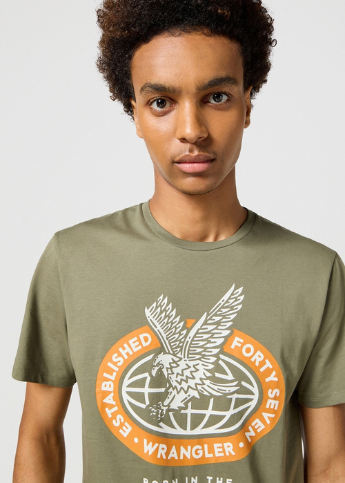 Wrangler Americana Tee Dusty Olive - 112355035