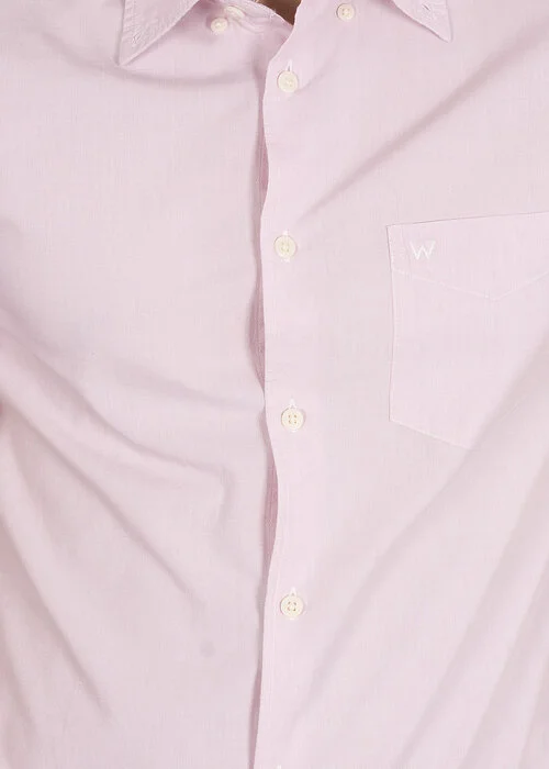 Wrangler Short Sleeve One Pocket Button Down Cameo Pink