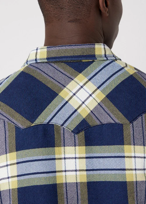 Wrangler Western Shirt Stone Green Check