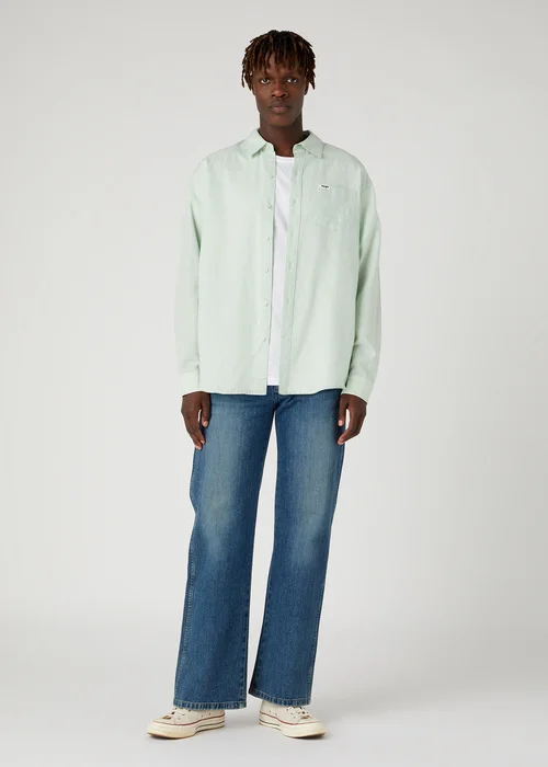 Wrangler Long Sleeve One Pocket Shirt Surf Spray