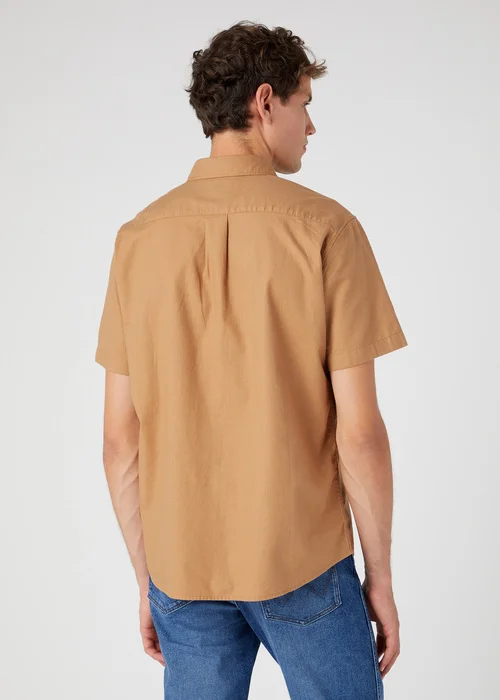 Wrangler Short Sleeve 1 Pocket Shirt Tobacco Brown