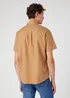 Wrangler Short Sleeve 1 Pocket Shirt Tobacco Brown