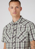 Wrangler Short Sleeve Western Shirt Black Check - W5H8T4100