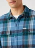 Wrangler Overshirt Captains Blue Check