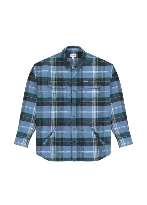 Wrangler Overshirt Captains Blue Check