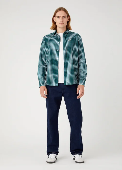 Wrangler One Pocket Shirt Deep Teal Green