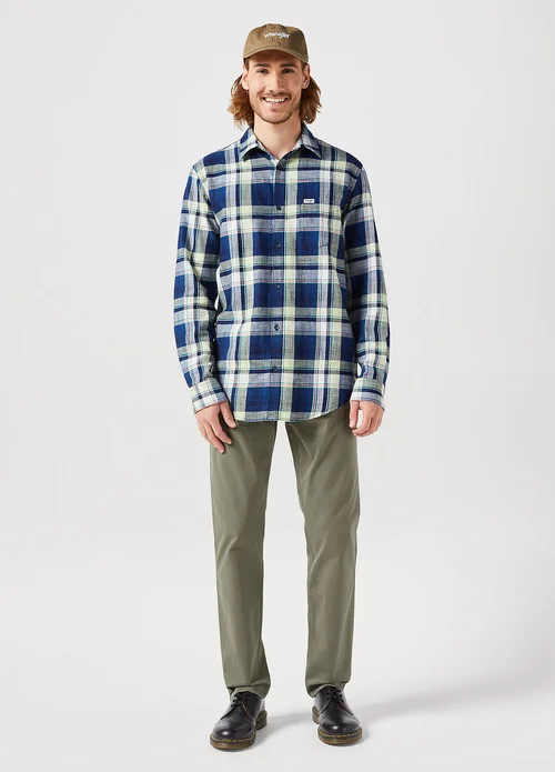 Wrangler One Pocket Shirt Yellow Indigo