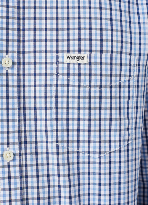 Wrangler One Pocket Shirt Light Blue Stripe - 112350478