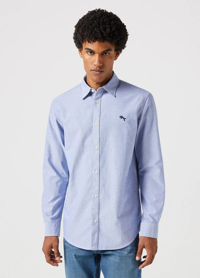 Wrangler Long Sleeve Shirt Oxford Blue
