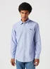 Wrangler Long Sleeve Shirt Oxford Blue