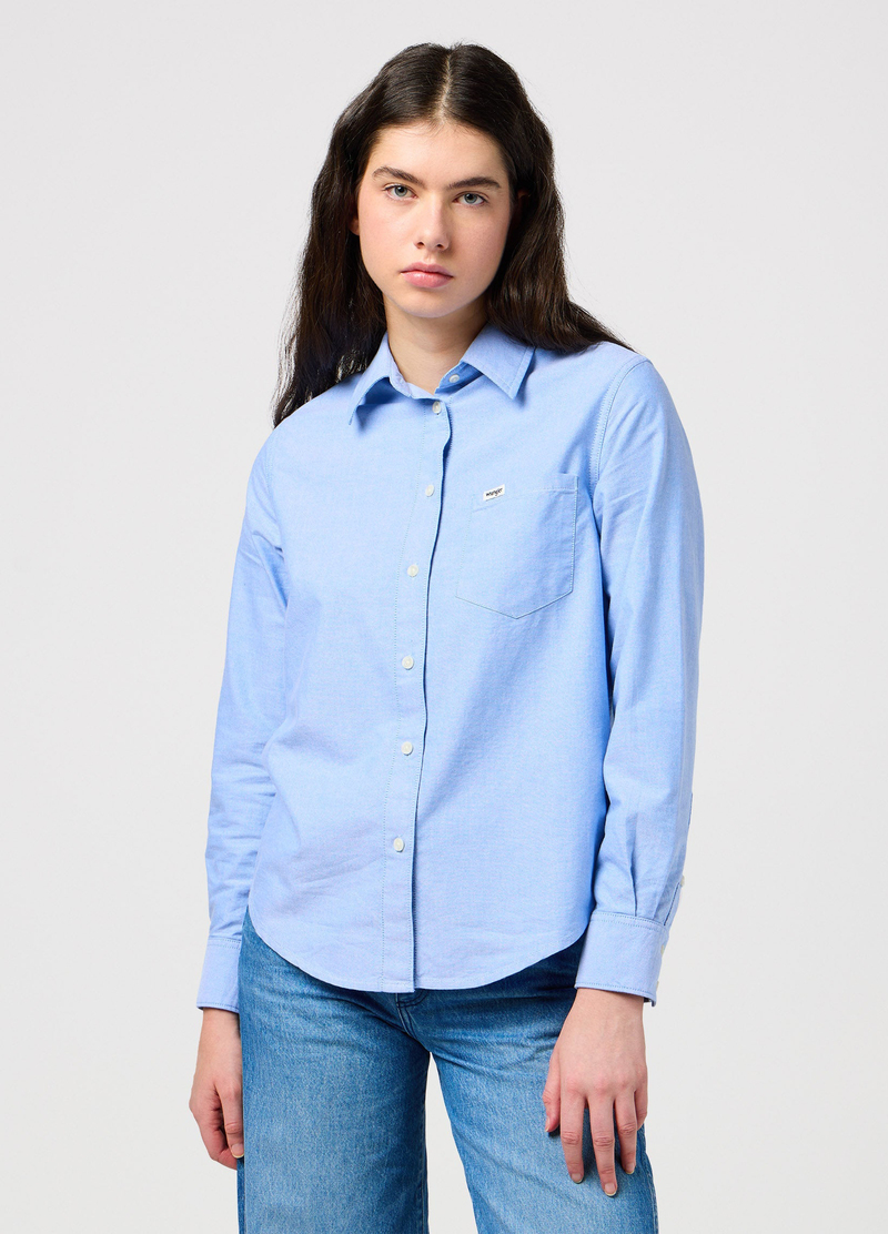 Wrangler One Pocket Shirt Bright Blue - 112350324