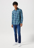 Wrangler One Pocket Shirt Hydro Indigo Check - 112350492