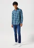 Wrangler One Pocket Shirt Hydro Indigo Check