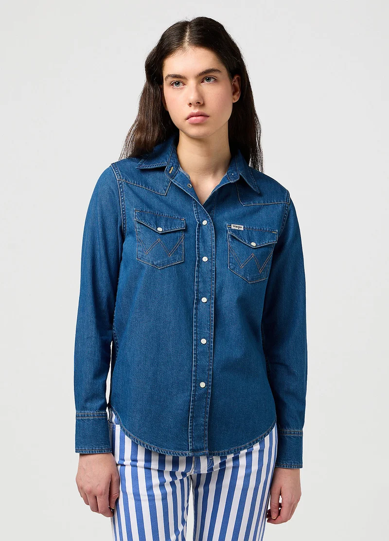 Wrangler Heritage Shirt Barel Blue