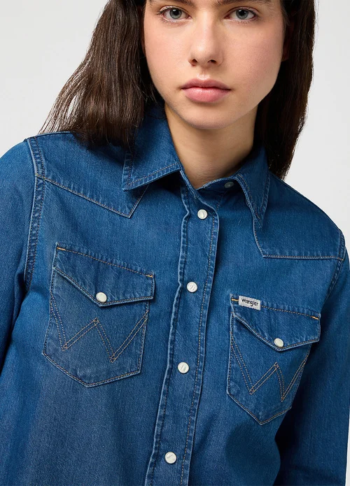 Wrangler Heritage Shirt Barel Blue