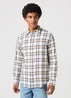 Wrangler Long Sleeve One Pocket Shirt White Check