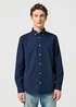Wrangler Oxford Shirt Dark Navy Oo