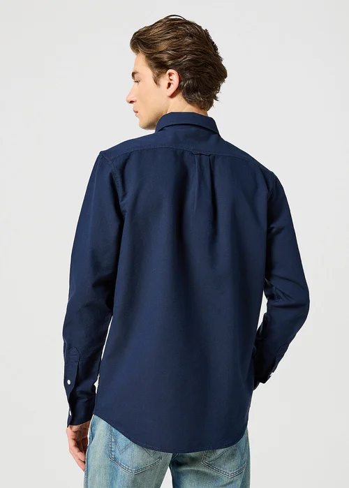 Wrangler Oxford Shirt Dark Navy Oo