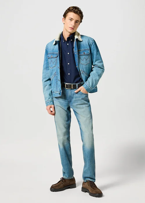 Wrangler Oxford Shirt Dark Navy Oo