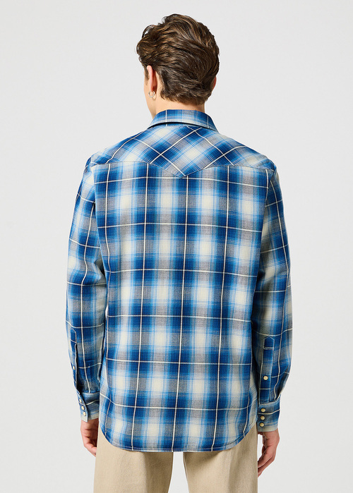 Wrangler Western Shirt Buffalo Indigo Check - 112357251