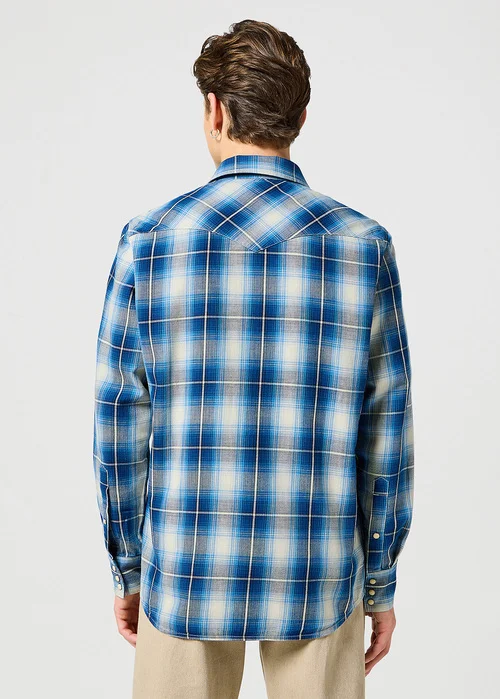 Wrangler Western Shirt Buffalo Indigo Check