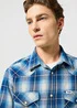 Wrangler Western Shirt Buffalo Indigo Check