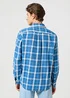 Wrangler One Pocket Shirt Blue Indigo Check