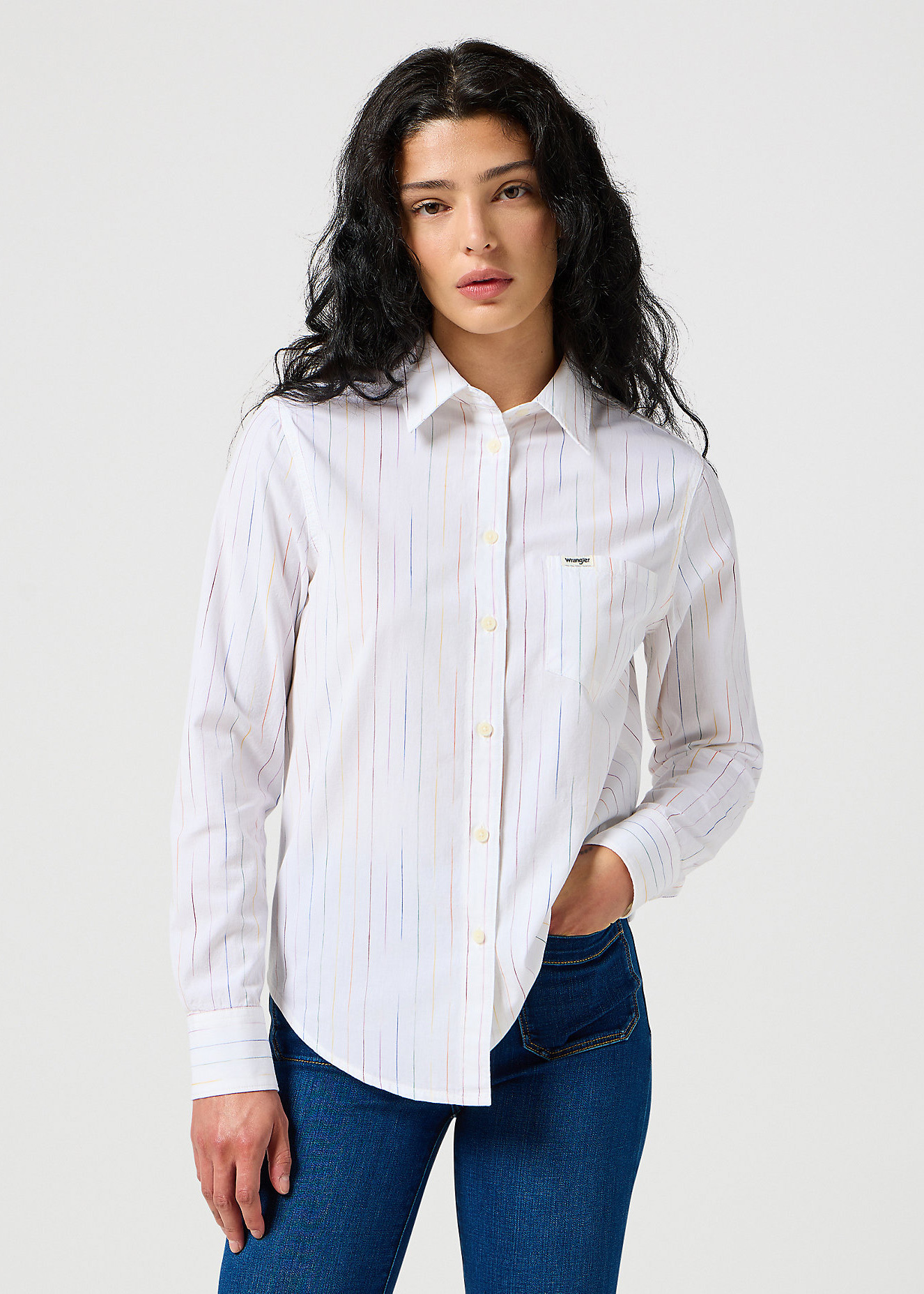 Wrangler One Pocket Shirt Worn White - 112356733