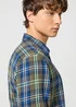Wrangler One Pocket Shirt Green Blue Check