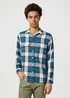 Wrangler Two Pocket Shirt Green Check - 112357974