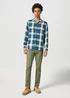 Wrangler Two Pocket Shirt Green Check - 112357974